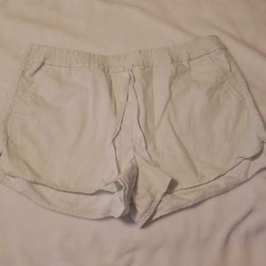 Loft White Linen Style Shorts